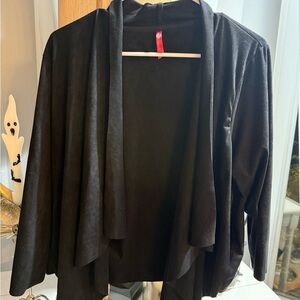 Ruby Ribbon Black Women's Faux Suede jacket Size XL